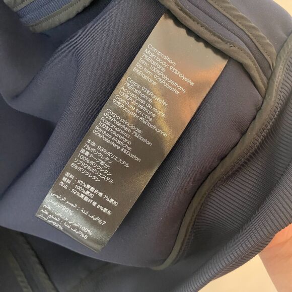 3.1 Phillip Lim Dark Navy Blue Track Jacket Zip Front Black Stripe Piping Medium - Picture 6 of 10